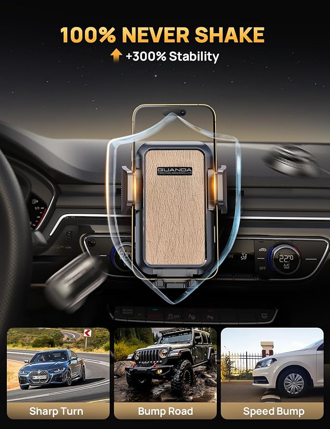 Slot Phone Mount, Military-Grade Stable Car Phone Holder [Thick Cases Friendly], 360° Adjustable Universal Phone Mount for for Cars Fit for iPhone 17 16 15 Samsung All Phones-2026 Upgraded