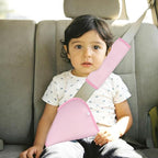 Kids Seat Belt Cover Pads, Universal Seat Belt Adjuster for Kids, HNHUAMING Kid's Shoulder & Belly Protective Padding for Travel, Soft Breathable Car Seat Straps Pads for Children, Pink