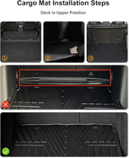 3W Floor Mats & Cargo Liner Fit for Honda CR-V 2017-2022(Not Fit for Hybrid), All Weather TPE Custom Fit Floor Liner 1st, 2nd Row and Full Set Trunk Car Mats Black