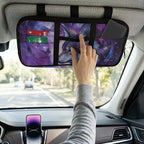 Wolf Car Sun Visor Organizer Card Cash Pouch with Multi-Pocket Pouch Case Bag for License Pen Key Auto Interior Accessories for SUV