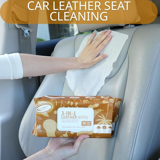 Air Jungles Car Interior Cleaning Wipes Set 210 Count, XL 8" x 10" Wipe for Car Leather Seat, Windshield Window Mirror Cleani