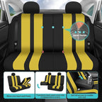 FH Group Car Seat Cover Rear Set Striking Striped Car Seat Covers with Rear Split Bench, Universal Fit Interior Accessories f