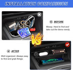Karltys Center Console Organizer, Storage Box with Non-Slip Silicone Mat, Center Console Tray Insert Secondary for VW Volkswagen Golf GTI R MK8 2022-2025 2026 Accessories