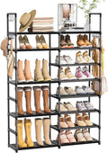 OYREL Shoe Rack Organizer 8 Tiers, Tall Shoe Racks Shelf Storage, 26-32 Pairs Vertical Large Rack,Stackable Shoes Racks for E