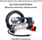 VIAIR Digital EVC88P - Portable Air Compressor Tire Inflator for Car, Truck, SUV & RV | Preset Automatic Shut Off Feature | 12V Heavy Duty On/Off Road Tire Pump Air Compressor 120 PSI
