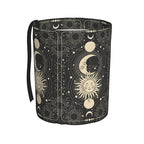 Vintage Sun Moon Stars Car Trash Can Collapsible Garbage Can,Hanging Trash Bag Water Proof with Suitable for Storage for Car Interiors,Home