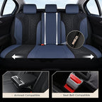 Coverado Car Seat Covers Full Set, Leather Seat Covers, Waterproof Automotive Protectors 5-Seat, Luxury Universal Fit Seat Co