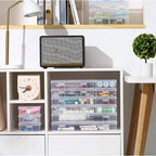 novelinks Plastic Clear Storage Containers for Organizing, Craft Storage Organizers and Stackable Storage Bins with Lids for 
