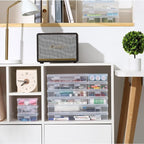 novelinks Plastic Clear Storage Containers for Organizing, Craft Storage Organizers and Stackable Storage Bins with Lids for 