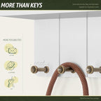 Rebee Vision Decorative Key Holder Wall Mount - Key and Mail Holder for Wall with 7 Hooks and Shelf Organizer for Room Decor 