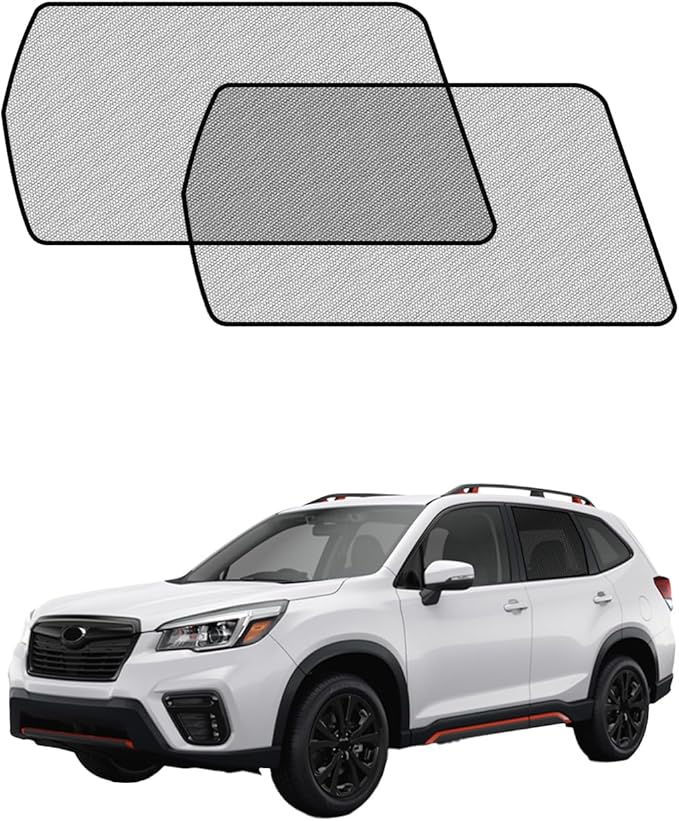 Car Window Shades for Subaru Forester(2019-2024), 2-Pack Rear Window Sun Shades for Baby – Breathable Mesh, UV & Heat Blocker, Privacy Protection for Camping, Travel, Sleep & Nursing