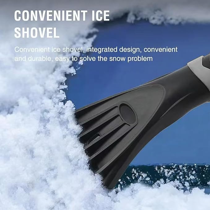 58" Car Snow Brush & Ice Scraper Long Snow Brush for Car Extendable, Upgraded Heavy Duty Pivoting Snow Broom for SUV Trucks Windshield