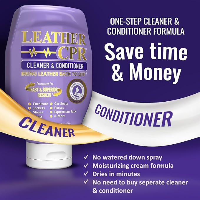 Leather CPR Cleaner & Conditioner 18oz - Cleans, Conditions, Restores & Protects Leather Furniture, Handbags, Car Seats, Inte
