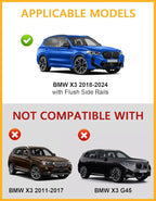 Tuyoung Lockable 220lbs Roof Rack Cross Bars Compatible with BMW X3 G01 2018-2026 (Not for G45), Heavy Duty Aluminum Roof Rails Crossbars Rooftop Cargo Carrier Luggage SUV Accessories