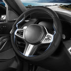 Steering Wheel Cover for BMW 3 4 Series(2021-2024) 5 Series(2020-2023) X5(2019-2020) X7(2020-2025) 328i 320i 330i 325i 528i 535i 530i M3 2 4 7 8 Series X3M X4 X6 XM M2 M4 M5 M8 Z4 i4, Black