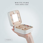 Parima Jewelry Organizer Box - Small Travel Case, Mini Jewelry Boxes for Women - Letter Y, White