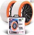 ISSE Super Snow Socks for Tires. Designed for All Tire Brands. Textile Chain Replacement for Optimal Traction in Snow & Ice. 