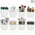 8 Pack Large Pegboard Bins with Hooks, Square Box Shape Peg Board Cups and Peg Board Accessories for Craft Room, Playroom, Of