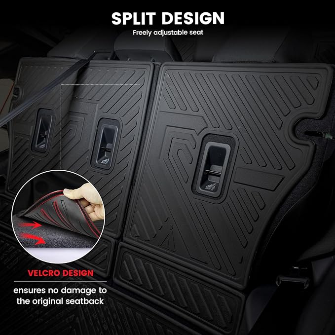 LASFIT Cargo Mat & Backrest Mat for Subaru Forester 2025-2026 (Not Fit Hybrid & Wilderness), All Weather TPE Custom Fit Easy Clean Trunk Mat for Forester 2025 2026 Car Cagro Liners,Black