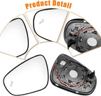 Heated & Blind Spot Left Driver Side Mirror Glass Compatible with Lexus ES300h ES350 2013-2018, IS250 IS350 2015-2020, LS350 2013-2017, GS350 2013-2020, CT200h 2011-2017, RC300 RC350 2015-2019