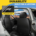 LINGVIDO Car Seat Covers Full Set (5 Seats) - Premium Perforated Nappa Leather, Waterproof Shield, Omni-Adapt Fit SUVs Sedans