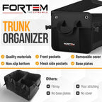 FORTEM Trunk Organizer with Cooler For SUV Car Organizer and Storage, Collapsible Multi-Compartment, Perfect Christmas Gifts Fo