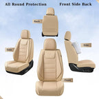 Coverado Car Seat Covers, Front Covers for Cars, Car Seat Cover Front Seats, Car Seat Protector Waterproof, Leather Car Seat 