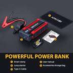Scatach Jump Starter 5000A, 12V Car Battery Jump Starter Battery Pack (up to 10.0L Gasoline and 8.0L Diesel Engine),
