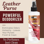 8oz Leather Purse Cleaner & Conditioner – 3-in-1 Spray for Handbags, Designer Bags & Luxury Purses – Deodorizes, Cleans, Cond