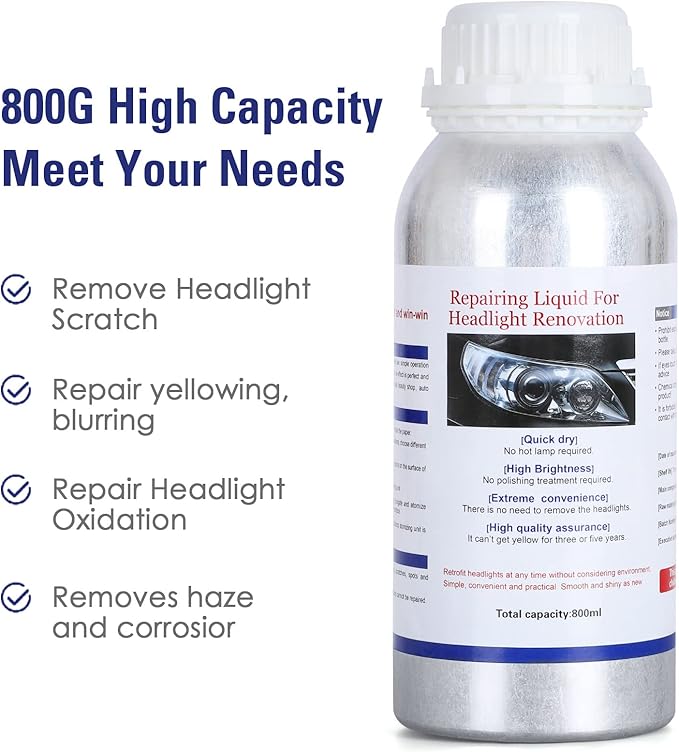 1600 g Car Headlight Repair Fluid Set, Car Headlight polishing Vapor, Polymer polishing Liquid