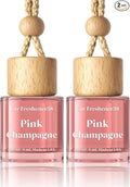 HoogaLife Car Air Freshener Diffuser 2 Pack Hanging Air Freshener Diffuser - Pink Sparkle Champagne Fragrance Oil Air Diffuse