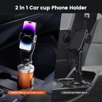 toocki Cup Holder Phone Mount for Car, Universal 360° Adjustable Gooseneck Cell Phone Cup Holder Expander for Car Truck Compatible with iPhone Samsung & All Smartphones