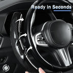 Steering Wheel Cover for BMW 3 4 Series(2021-2024) 5 Series(2020-2023) X5(2019-2020) X7(2020-2025) 328i 320i 330i 325i 528i 535i 530i M3 2 4 7 8 Series X3M X4 X6 XM M2 M4 M5 M8 Z4 i4, Glossy Black