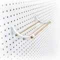 PEGGY Pegboard Organizer 12in Kit for Tapes, Ribbons & More - Efficient Craft Storage 1PK White