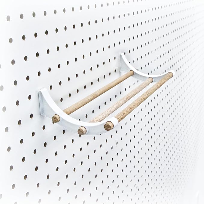 PEGGY Pegboard Organizer 12in Kit for Tapes, Ribbons & More - Efficient Craft Storage 1PK White