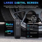 CYCPLUS Electric Air Compressor Portable Bicycle Pump Car Tire Inflator, Max 150 PSI, Auto Shut-Off Air Pump with Presta and Schrader Valves for All Bicycles Motorcycles and Cars