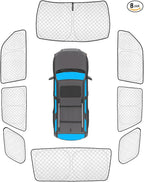 KMF 8pcs Thicken Car Window Shades for Toyota 4Runner 2010-2024 Accessories, 4Runner Windshield Sun Shade Full Window Covers for Side Rear, UV Block and Blackout Protect Privacy for Car Camping