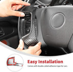 Linskip Driver's Cockpit Trim Kit Compatible with Avalanche/Suburban/Tahoe/Traverse/Silverado 1500 & Yukon/Sierra 2007-2013, Dash Trim Set, Interior Accessories Carbon Fiber