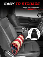 American Flag Car Seat Towel Protector (2-Pack), Waterproof Sweat-Proof Non-Slip Cover for SUV, Truck & Sedan, Patriotic Seat