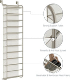 Whitmor 36 Pair Over The Door Shoe Organizer, 12 Tier Hanging Shoe Organizer, Heavy Duty Metal & Mesh Shoe Holder, Hanging Sh
