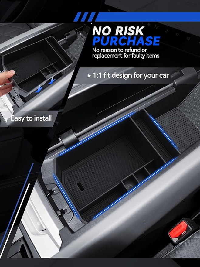 for iX Center Console Organizer iX 2023 2024 2025 2026(I20) Accessories Armrest Tray Middle Storage Box Insert Container Durable ABS Plastic