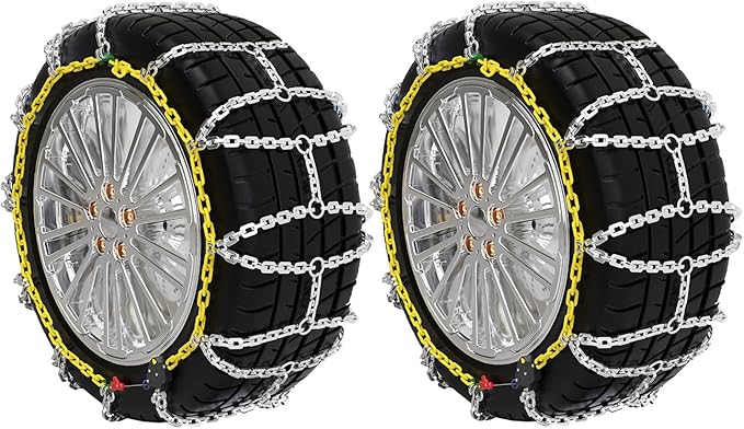 Auto Tightening Snow Chains Tire Chains For Cars Suv Pickup Trucks - Auto Tightening 1 Min Quick Fit AND Easy Installation, R