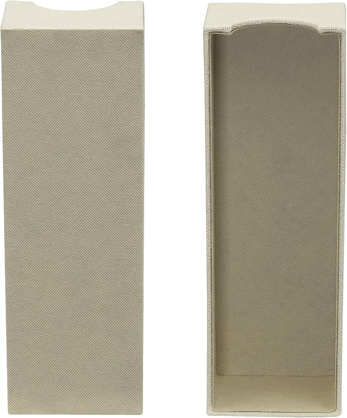 Household Essentials 2-Pack of Drawer Organizers, Sturdy Chipboard With Soft Polyester Cover, Cream Linen