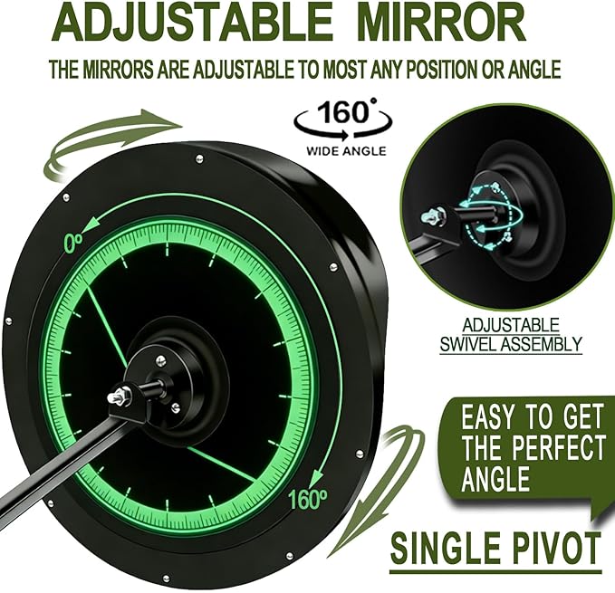 2PCS 12 Inch Security Mirror - Acrylic Convex Mirror with Adjustable Wide Angle View for Blind Spot Detection, Ideal for Gara