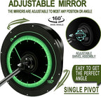 2PCS 12 Inch Security Mirror - Acrylic Convex Mirror with Adjustable Wide Angle View for Blind Spot Detection, Ideal for Gara