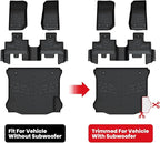LASFIT Floor Mats & Cargo Mat for Jeep Wrangler JK 2014-2018 Unlimited 4-Door (NOT for JL or 2-Door) All Weather TPE Custom Fit Car Mats Floor Liners Cargo Liner Cargo Mat Black
