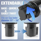 alpmosn Car Cup Holder Expander with Adjustable Base, Large Bottles & Big Drinks Diameter in 3.2"-4.0" Car Interior Accessori