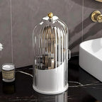 Dustproof Toothbrush Holders with Cover, Rotating Electric Toothbrush and Toothpaste Holder for Bathroom Countertop, 3 Slots 