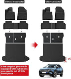 LASFIT Floor Mats & Cargo Mat with Seatback for Hyundai Tucson Gas 2026 2025 2024 2023 2022 SEL/SEL Convenience/SE/XRT, All Weather TPE Car Mats Custom Fit Tucson 2022-2026 Floor Liners & Trunk Mat