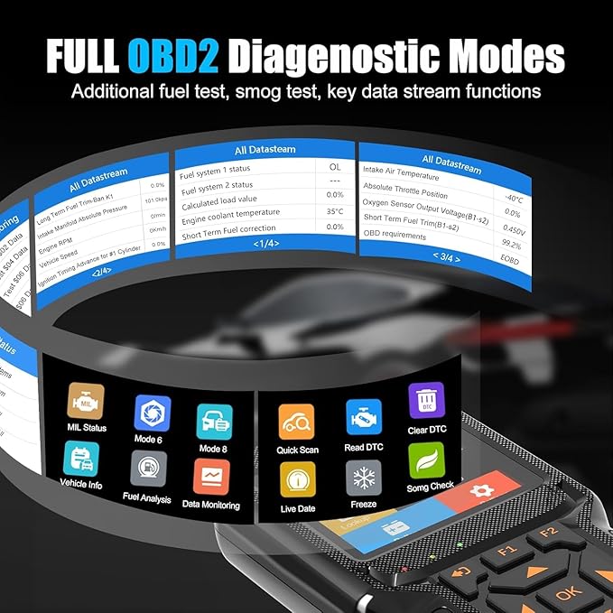 Heavy Duty Truck Scanner, NC610 Diesel Diagnostic Scan Tool for Cummins, Detroit, Freightliner, International, Paccar, 2 in 1
